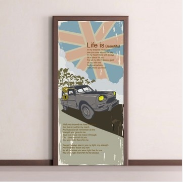 [MK]  현관문시트 _ Life is beautiful