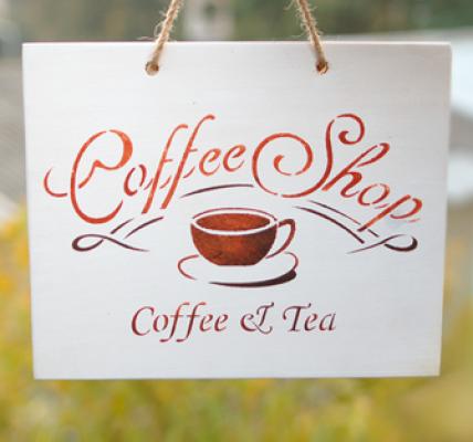 [스텐실도안]Coffee Shop(AJ-2016)