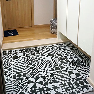 [HK] 유럽풍 타일 블랙랜덤(25장)