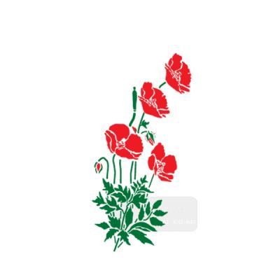 [스텐실도안]aj-6046 양귀비