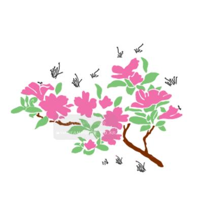 [스텐실도안]AJ-3195 철쭉꽃3
