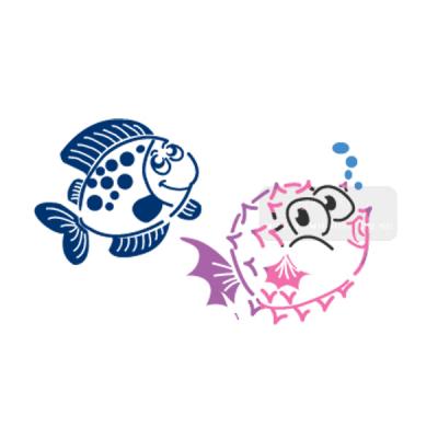 [스텐실도안]ns-1107 물고기 복어