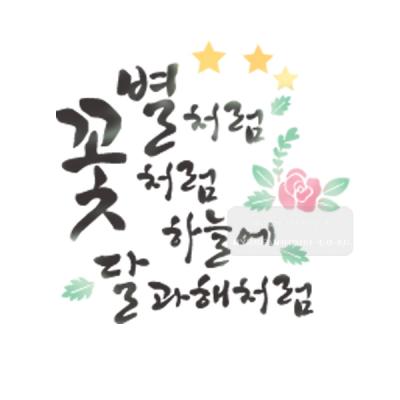 [스텐실도안]bj-4078별처럼 꽃처럼 하늘에 켈리그라피