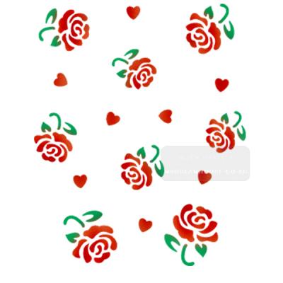[스텐실도안]AJ-4030자유로운장미꽃